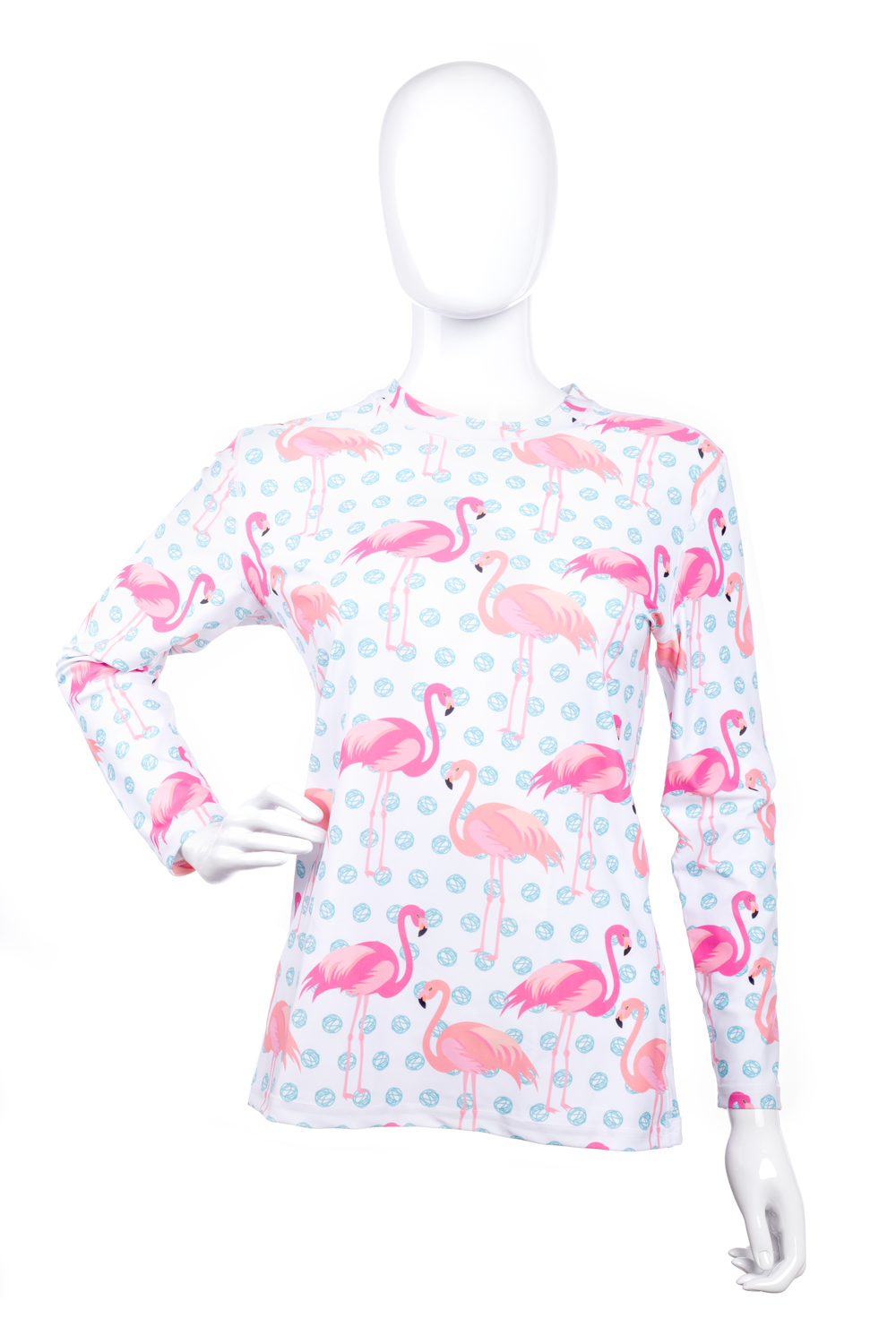 Bitty Fish FLAmingos n Knots UPF50+ kids rash guard sun protection